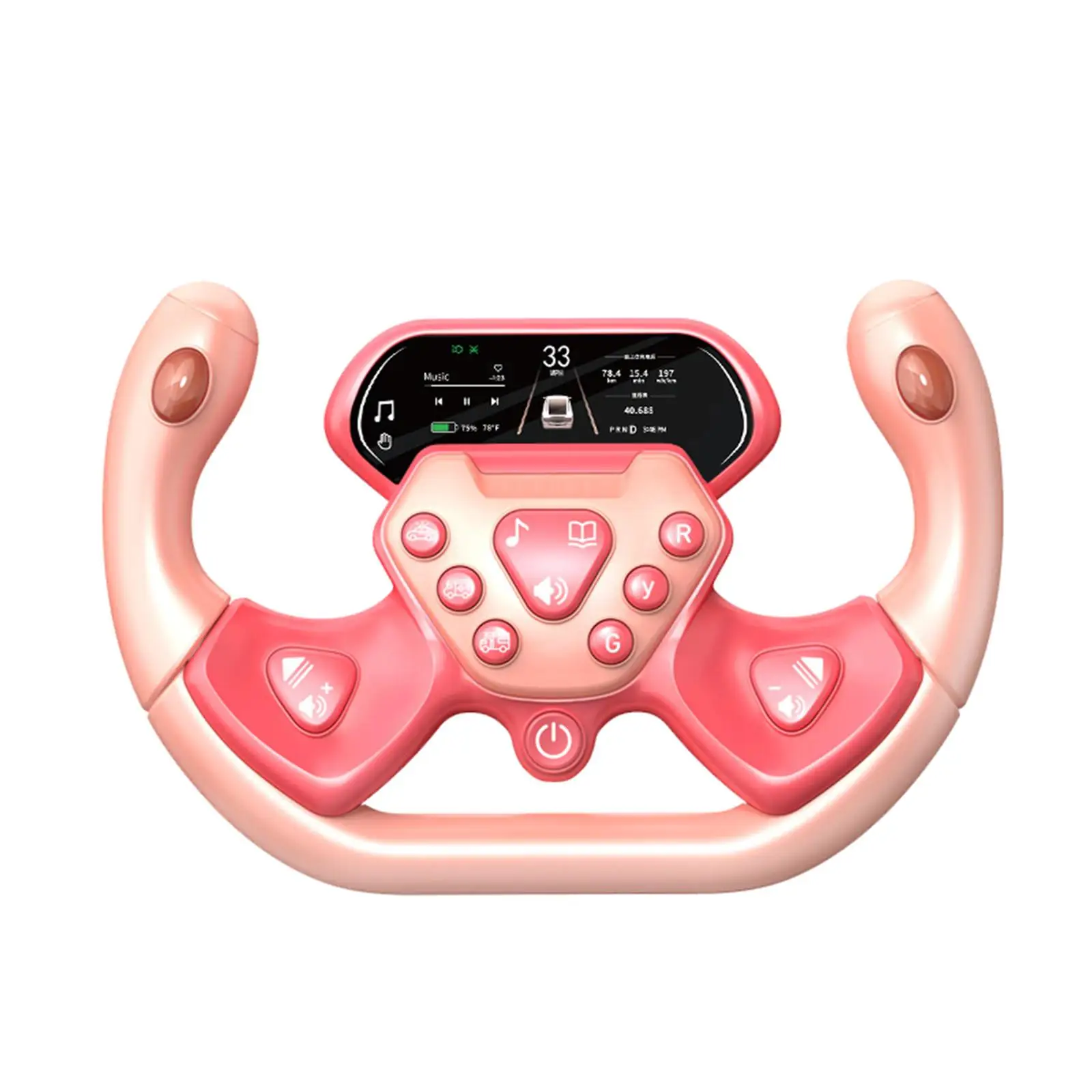 Racing Driving Steering Wheel Toy with 1880 Music Driving Controller Early Educational Toys Rotating Pretend Play Portable Child