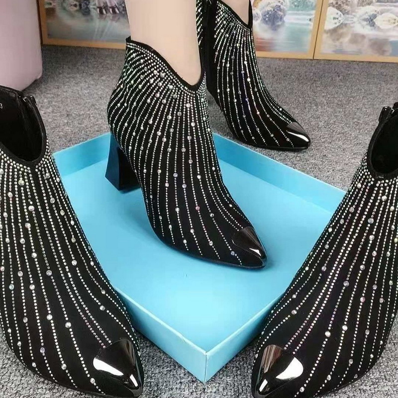 Title 2, 2022 New Women Rhinestone Ankle Boots,Fashion A...