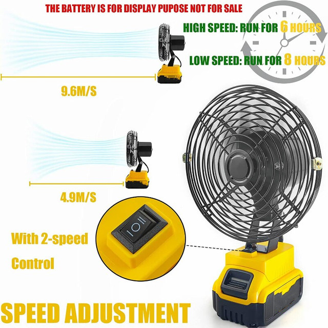 DEWALT Indoor or Outdoor Yellow Jobsite Fan in the Portable Fans department  at