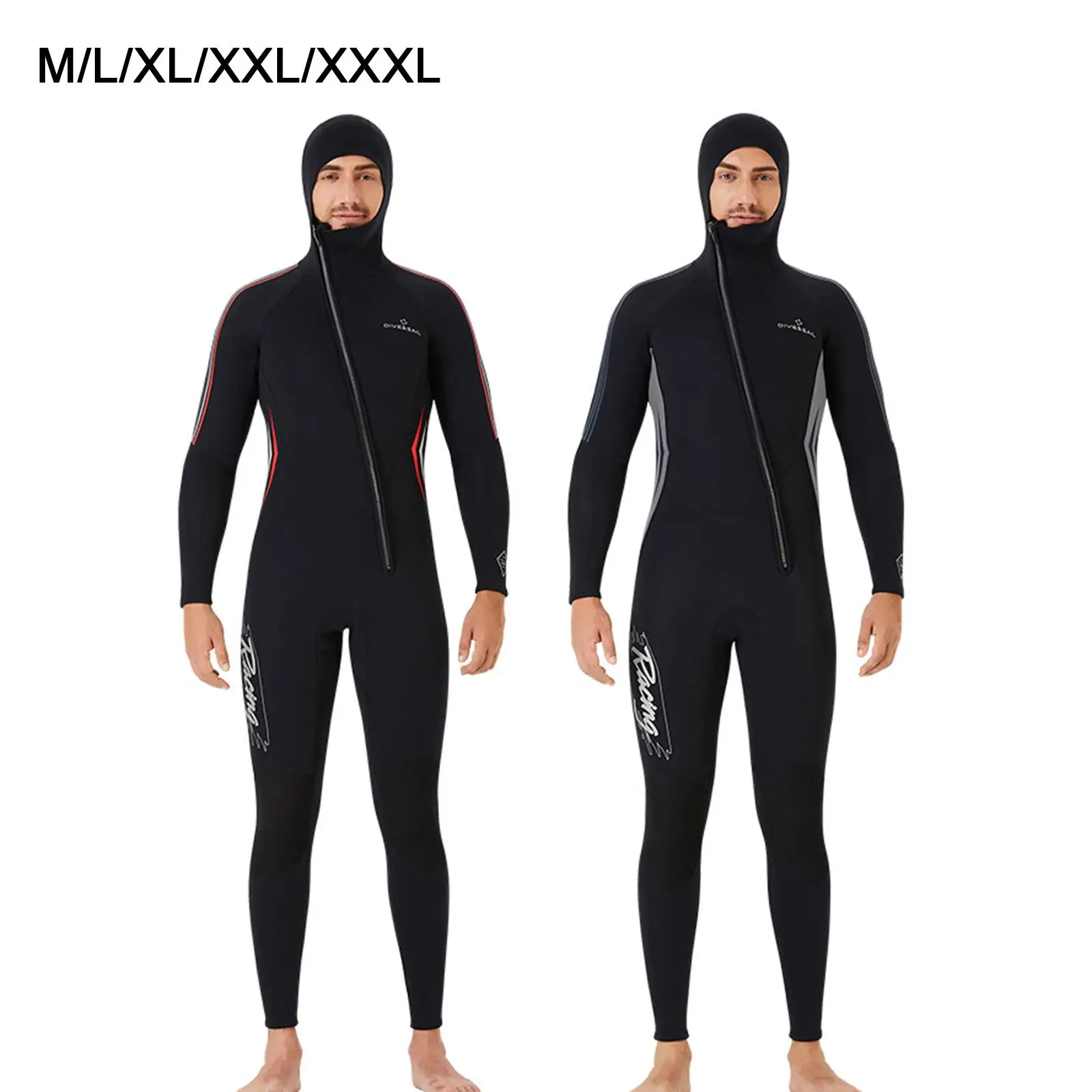 Wetsuits Men 3mm Neoprene Full Scuba Diving Suits Surfing Swimming Long Sleeve Keep  Zip for Water Sports