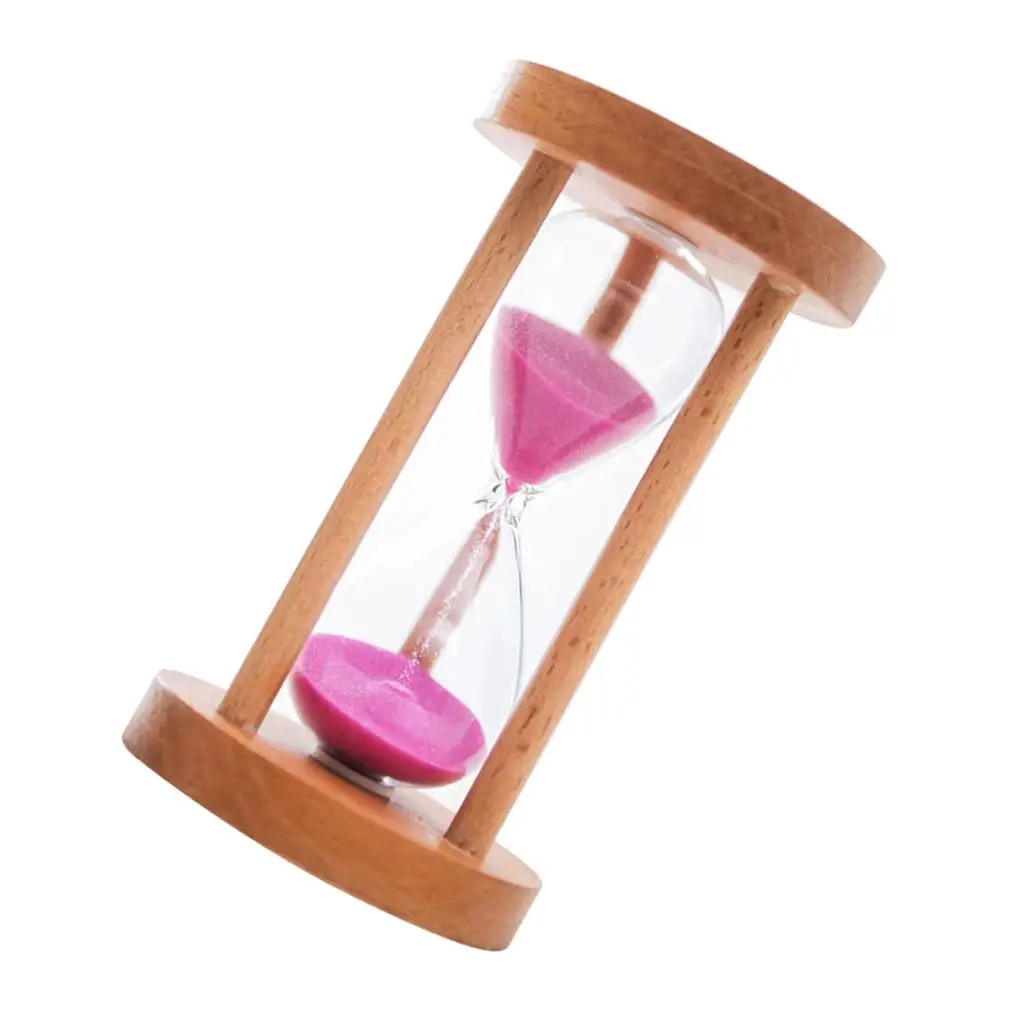 10/15/30 Min Wooden Frame Sandglass Sand Glass Hourglass Timer Clock Table Decor