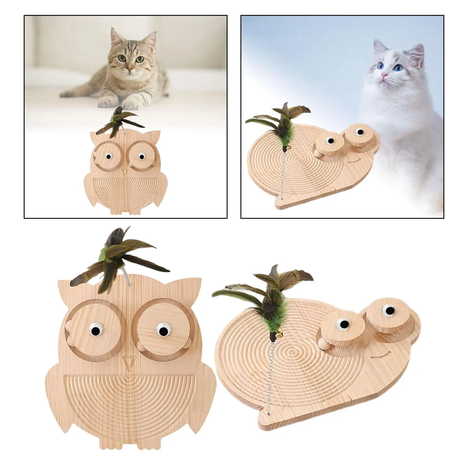 Wooden Cat Scratcher Scratch Resistant Cat Scratching Board for Kitty