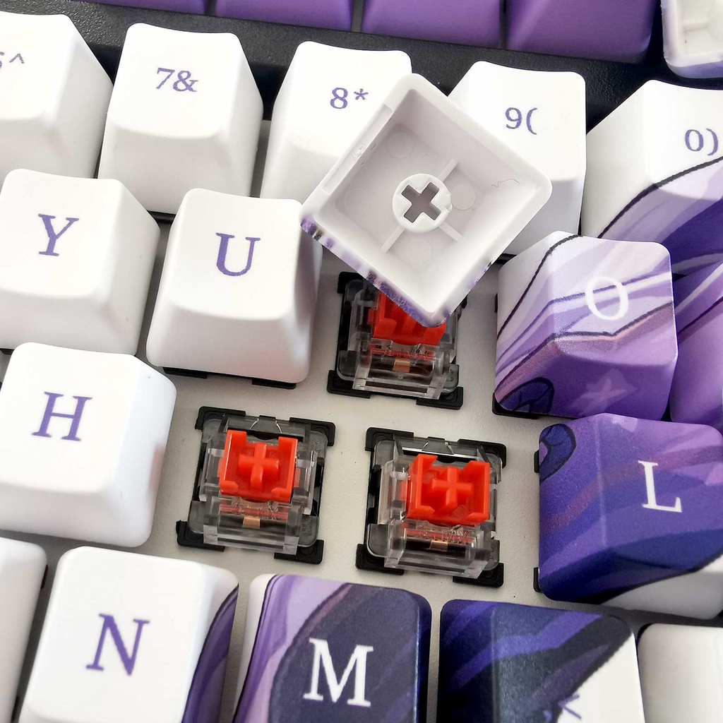 104 ключа/набор Genshin Impact Theme YAE MIKO Pbt аниме Keycaps 108 ключей  Набор для 61 87 104 108 ключей механическая клавиатура Oem профиль |  AliExpress