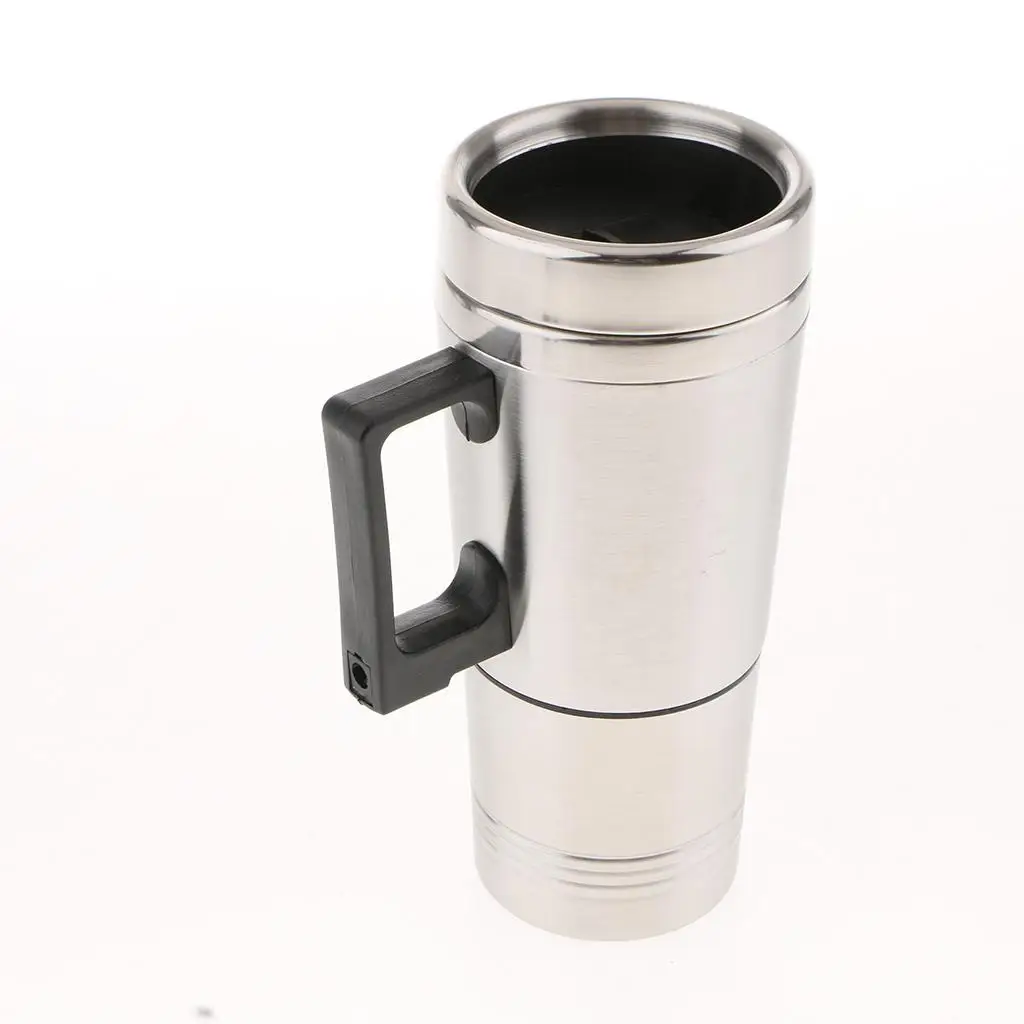 12V  Heated Hot Water Kettle Bottle Cup Stainless Steel Pretty