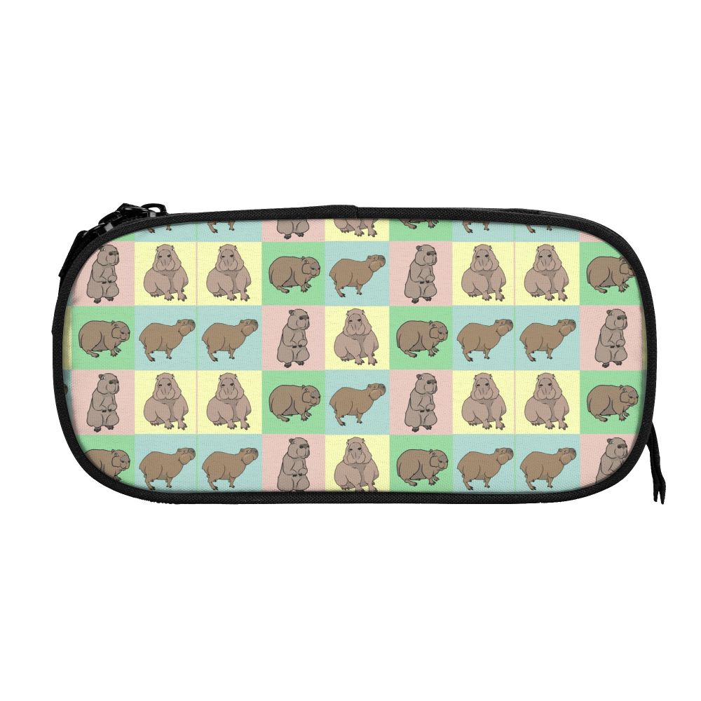 Capybara personalizado padrão de colagem kawaii lápis