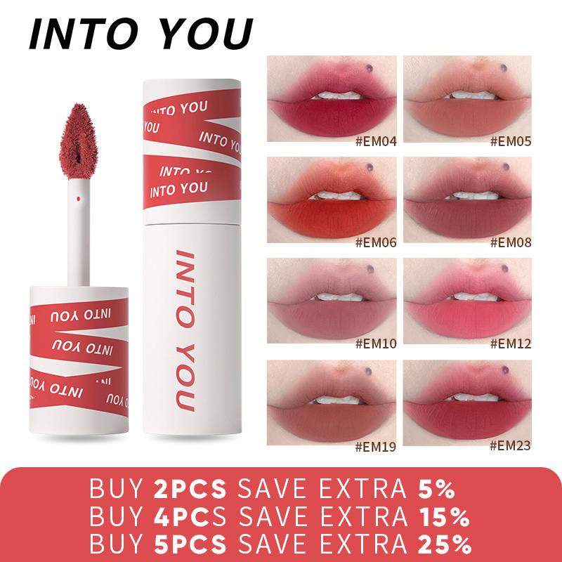 Best of INTO YOU Lip Gloss Women Makeup Matte Velvet Lipstick Waterproof Long Lasting Red Lip Tint Lip Glaze Cosmetics 27 Colors Reviews & Tips