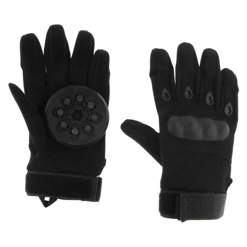  Longboard Slide Gloves with Pucks Durable Polyester Skateboard Gloves Protective Gear