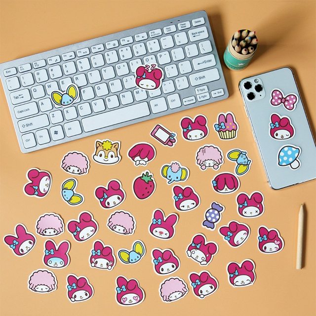 40pcs My Melody stickers cartoon cute hand account notebook water cup  mobile phone case children's classic toy graffiti stickers - AliExpress