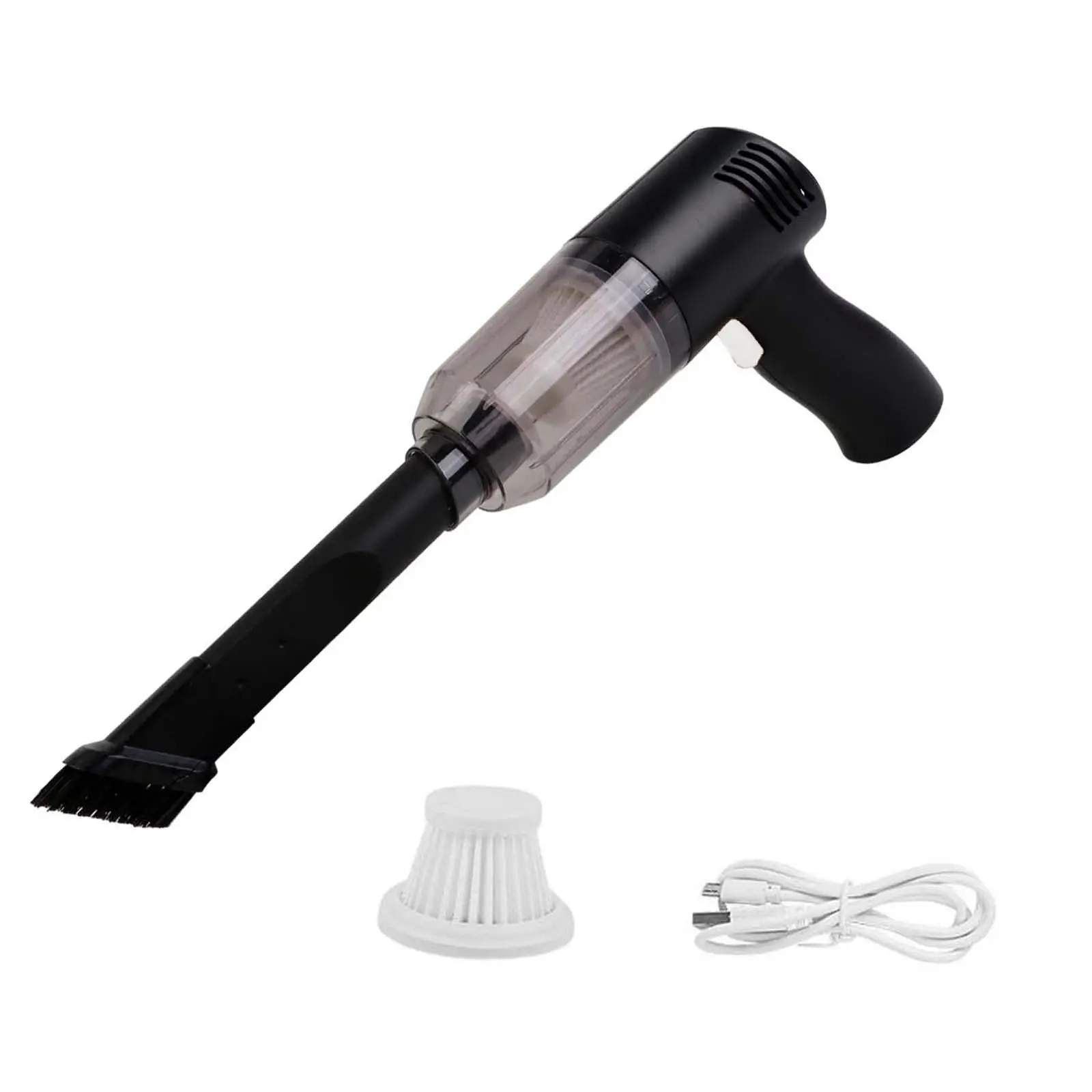 Mini Car Vacuum Cleaner Easy to Clean Clear Dust Box Handheld Vacuum for Car