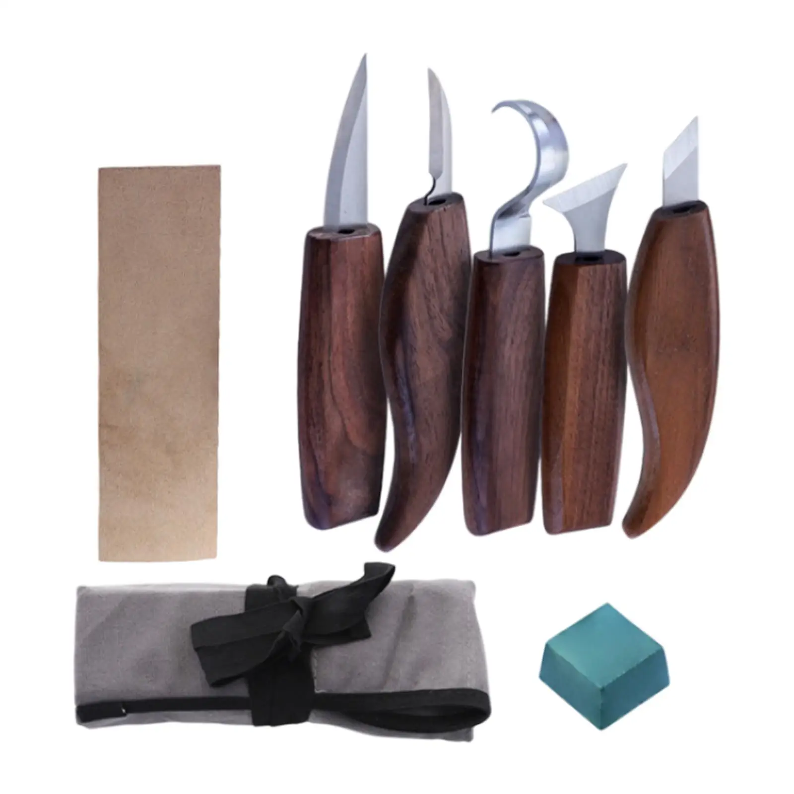 8Pcs Wood Carving Kits Flat Handle Wear Resistant Durable Beginners Whittling Kits for Handmade Wood Carving Fathers Gifts