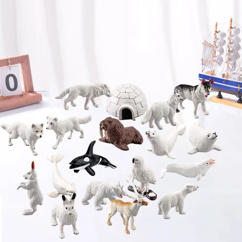 18 Pieces PVC Polar Animal Figurines Cake Toppers Decor for Birthday  Gifts|Math Toys| - AliExpress