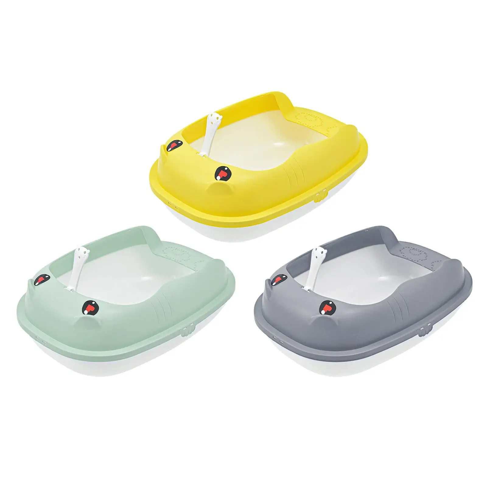 Cat Litter Box Bedpan High Sided Easy to Clean for Cats Supplies Kitty Bunny