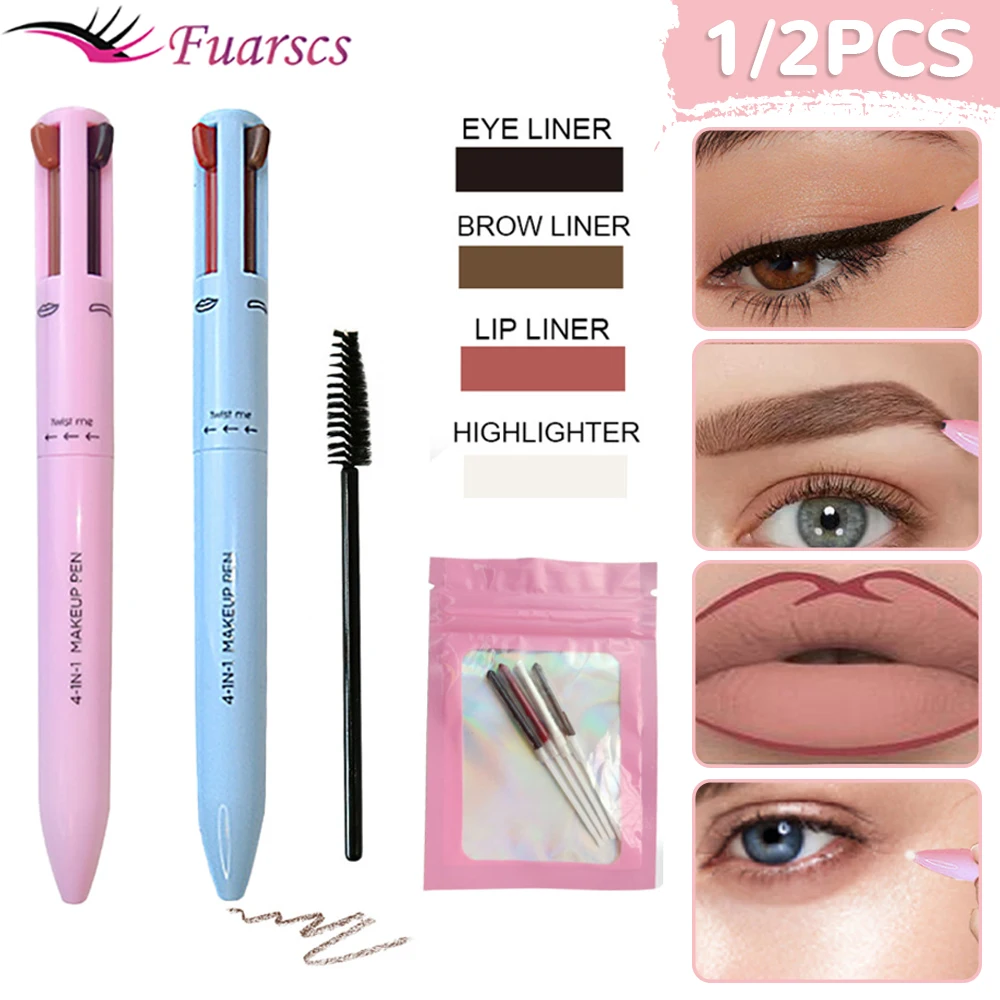 Best of 4 In 1 Makeup Pen Eyebrow Pencil Waterproof Drawing Eye Brow Long Lasting Easy Color Eyeliner Eyebrow Pen Sweatproof Makeup Pen Reviews & Tips