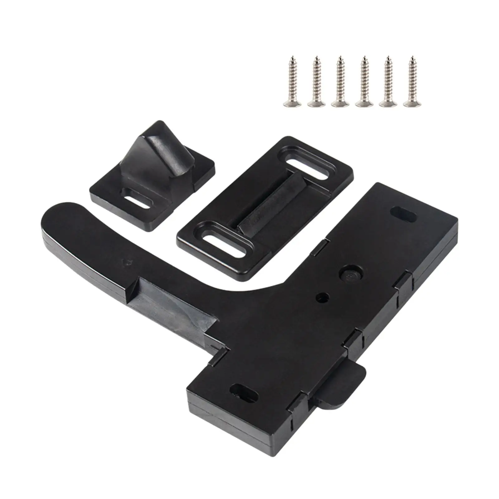 RV Screen Door Latch High Performance Black Easy to Install Screen Door Latch