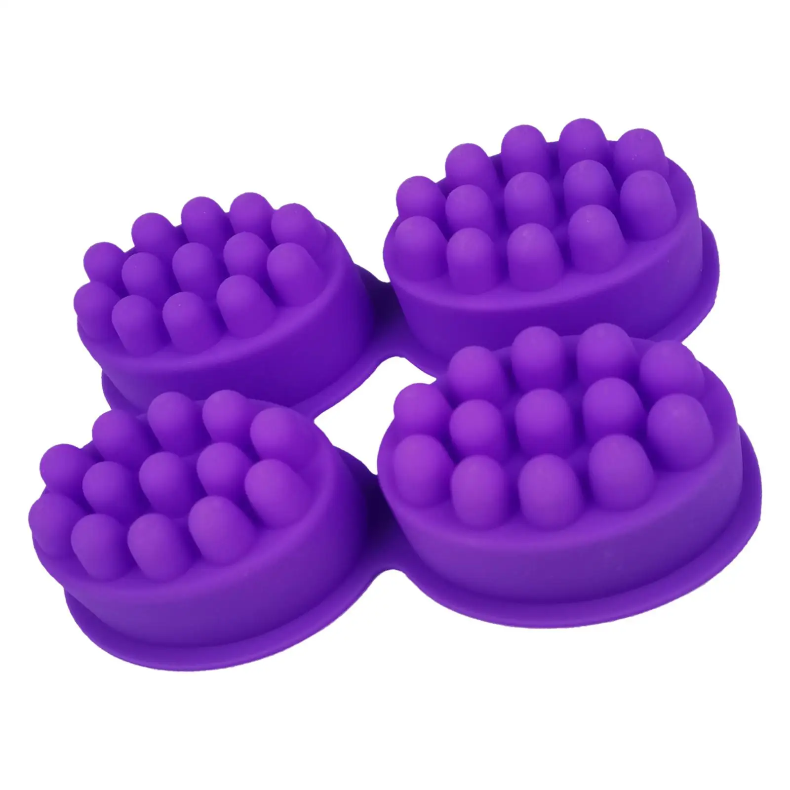 Ellipse Silicone Massage Soap 4 Cavities for Candle, Pudding, Baking DIY Oval Handicrafts 3D Silicone Handmade Soap ,