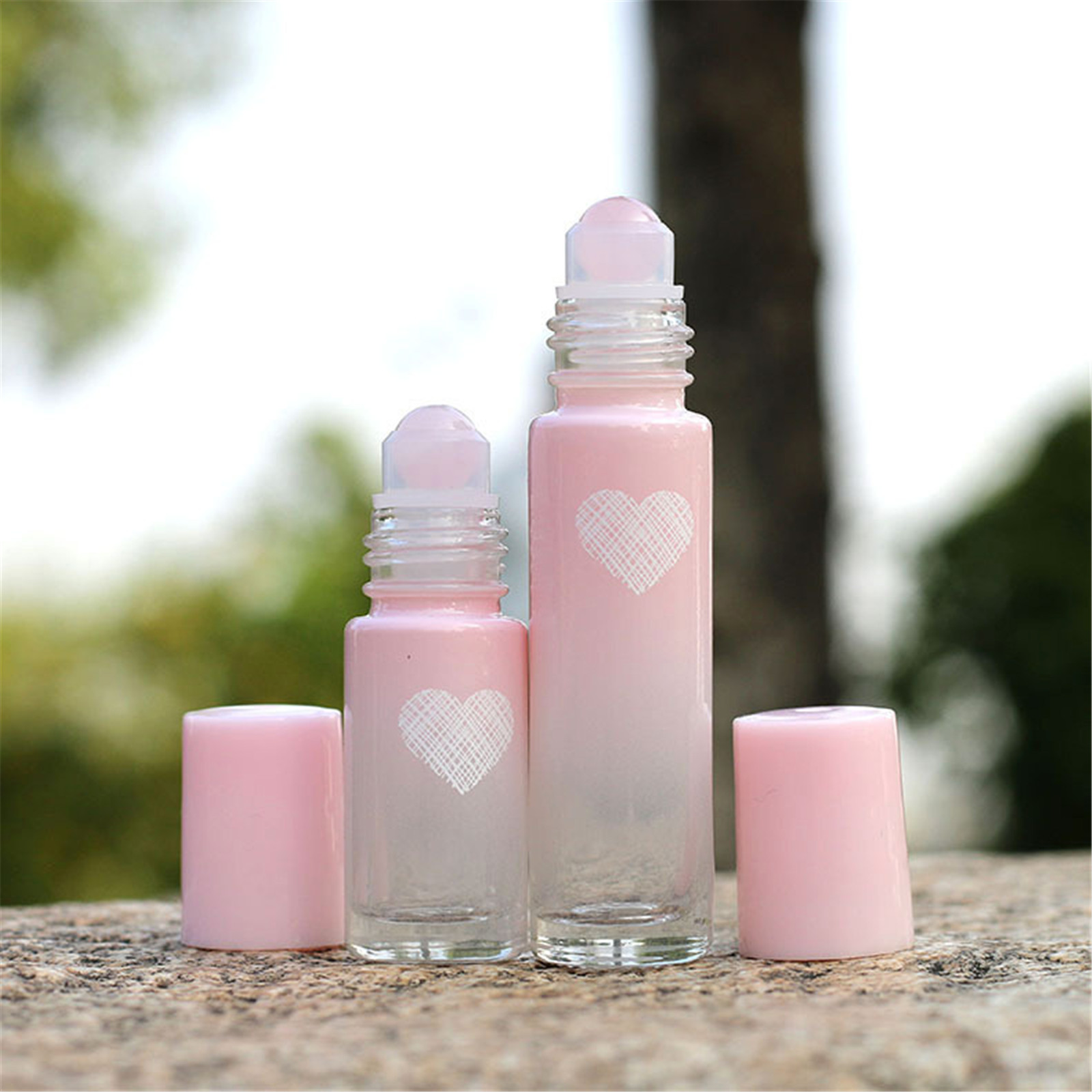 Best of 5 / 10ml Gradient Pink Roller Bottles With Roller Balls Thick Glass Roll On Bottles Perfume Bottles For Essential Oil Cosmetic Reviews & Tips