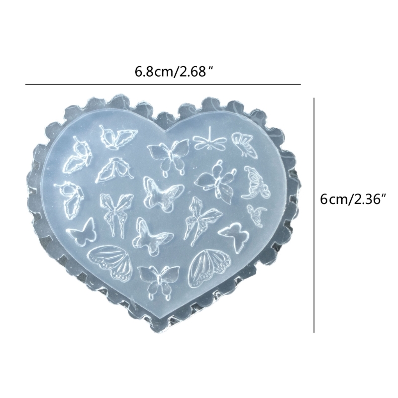 8 Styles 3D Butterfly Embossing Nail Art Silicone Mold DIY Star Flower Angle Wing Pattern Nail Art Combination Decorative Mould