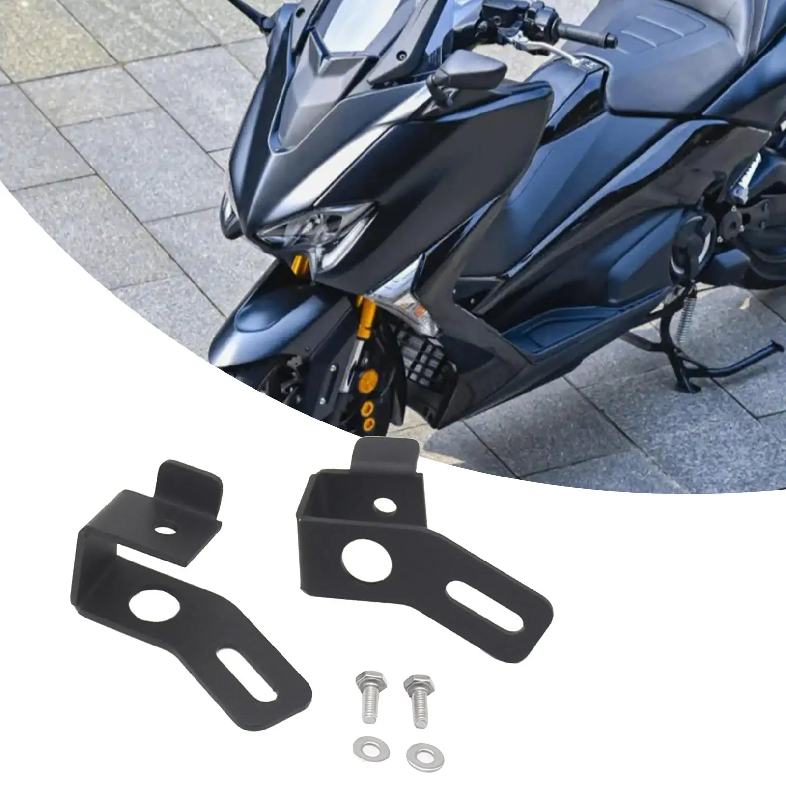 Fog Lamp Spot Lamp Auxiliary Support Replacement Easy to Install Motorcycle Mounting Bracket for Yamaha Tmax 530 2017-2021
