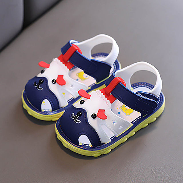 Boys Girls Summer Sandals Cartoon Dog Hook & Loop Sandals Closed Toe Slip  Premium Rubber Sole Toddler First Walkers Shoes 2022