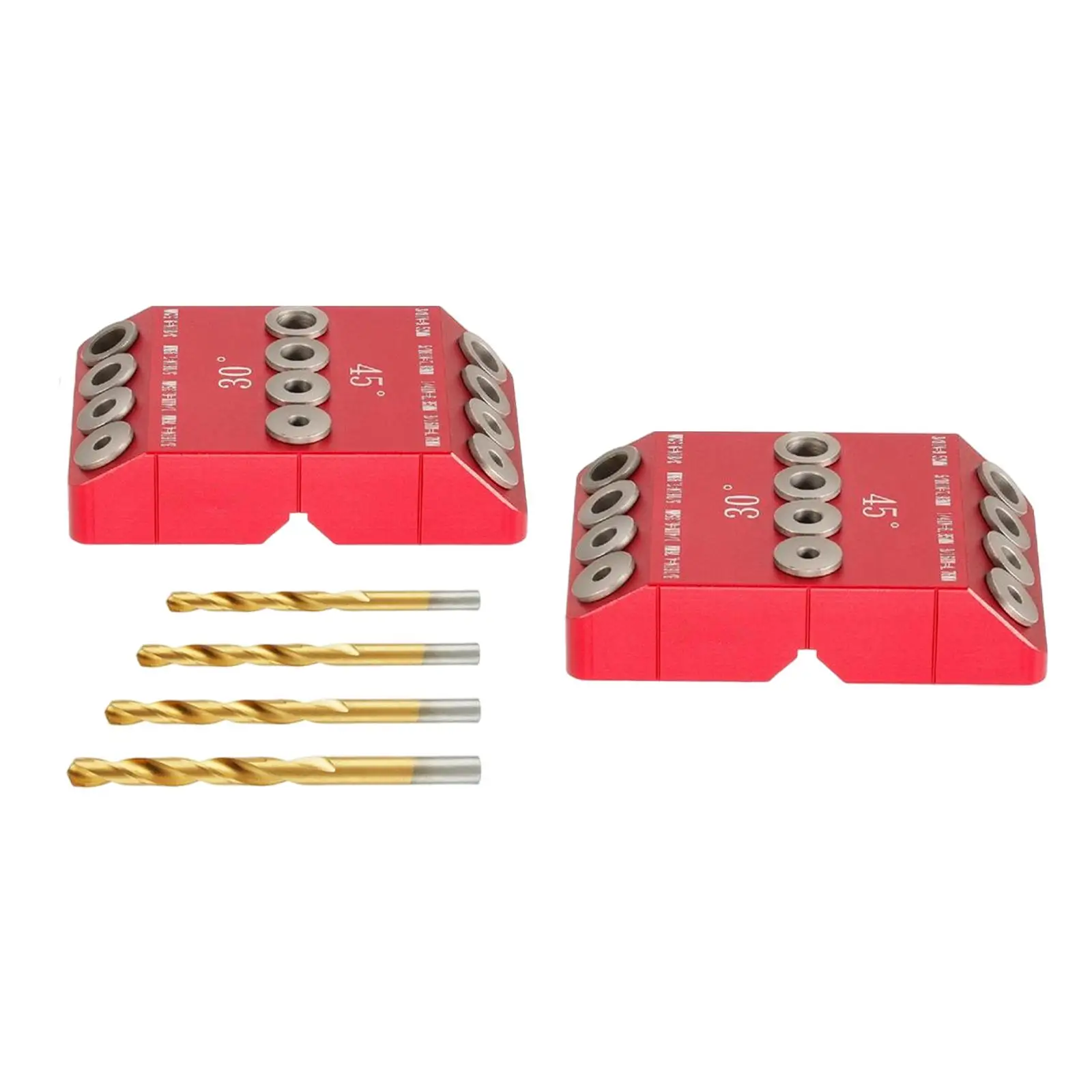 Drill Guide Drill Jig Woodworking 30 45 90 Degree Angle Drill Bit Hole Doweling Jig Locator Drilling Kit for Metal Handrail