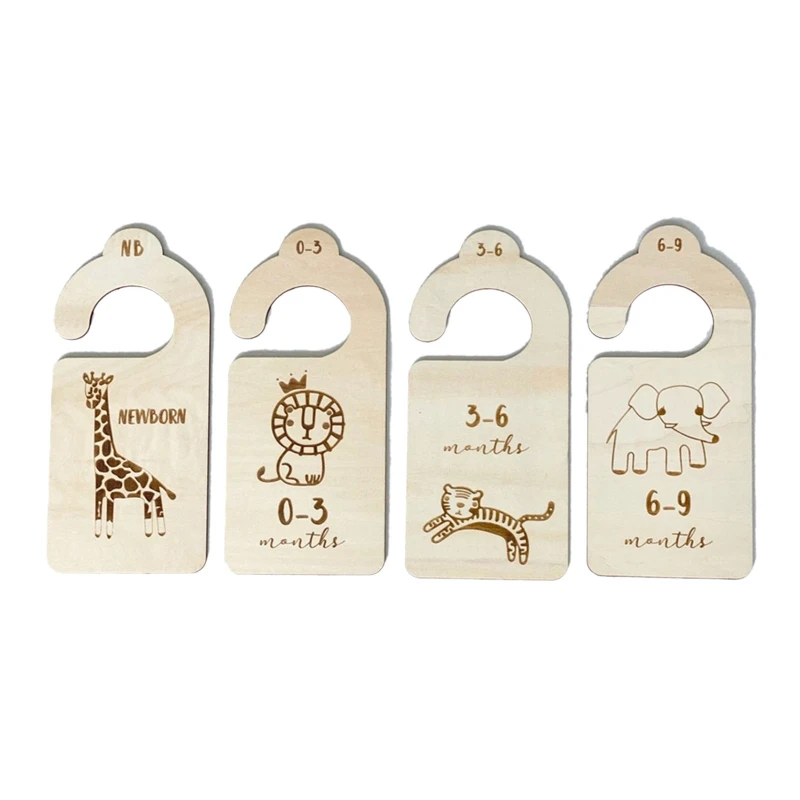 7pcs Wood Baby Closet Dividers from Newborn to 24 Month Nursery Decor Baby Clothes Organizers G2AE Baby Souvenirs classic