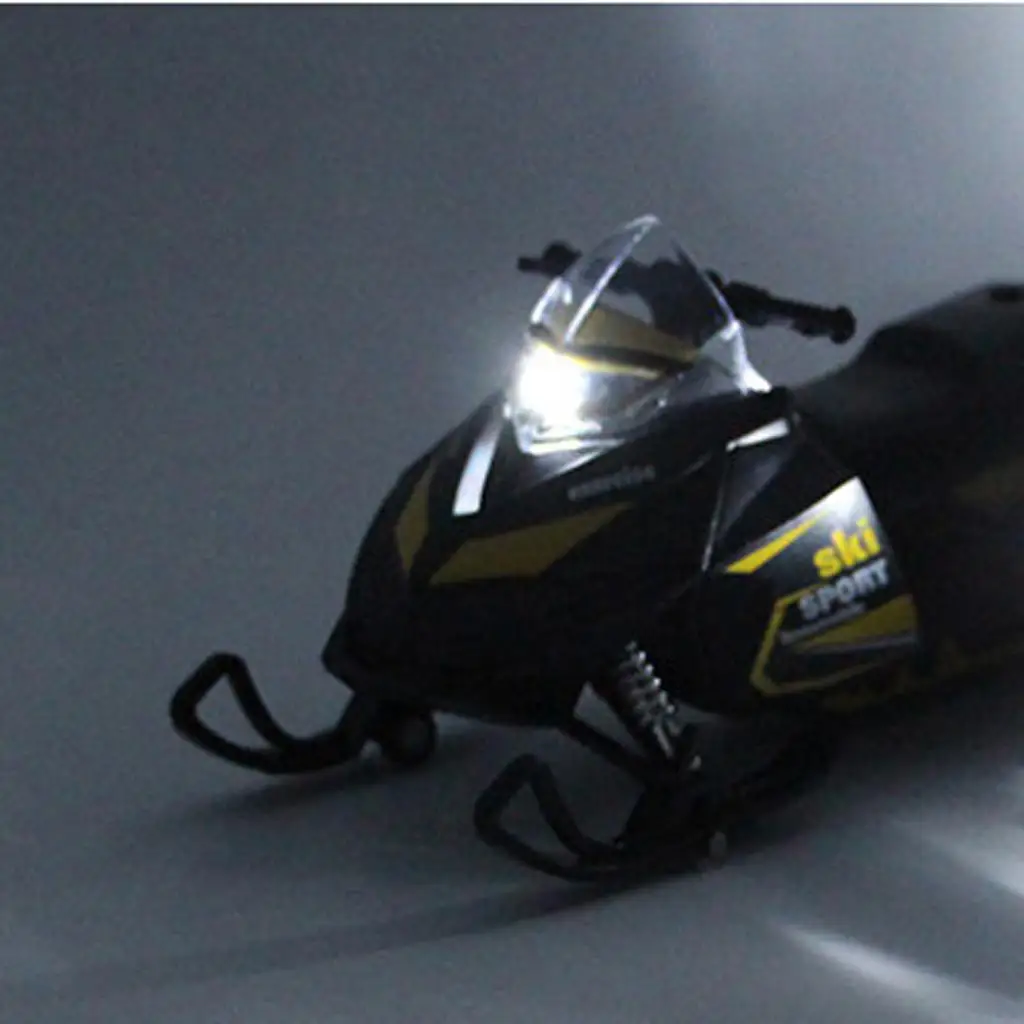 1:32 Snowmobile Motorcycle Model Pullback Diecast with Lights And