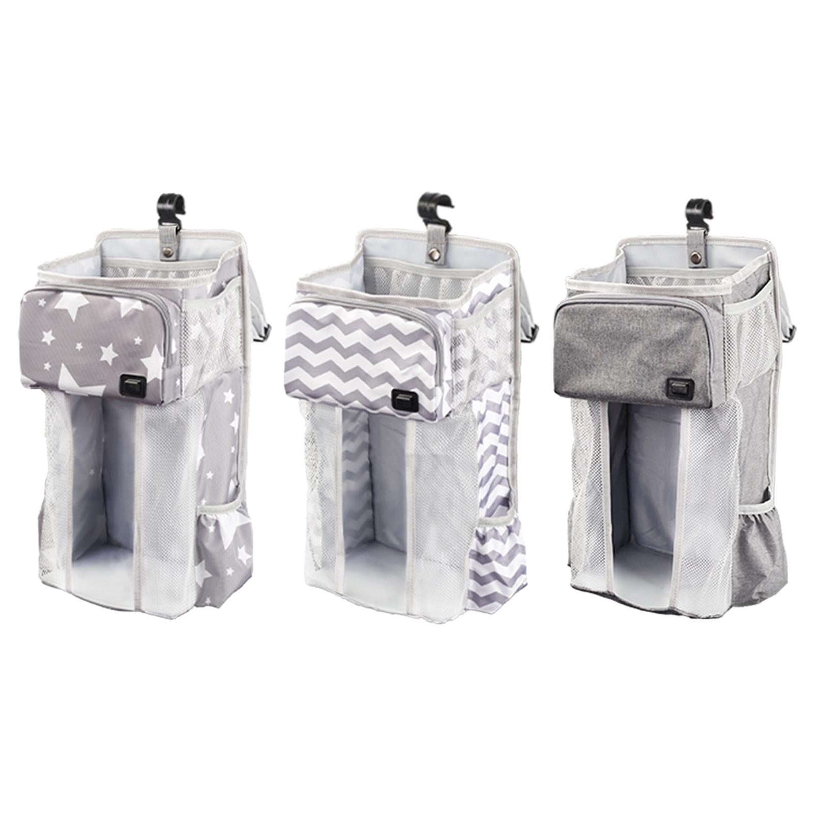 Polyester Crib Hanging Storage Bag USB Baby Wipe Warmer Partition Wet Wipe Heater Storage Diaper Caddy for Bedding Set Newborn