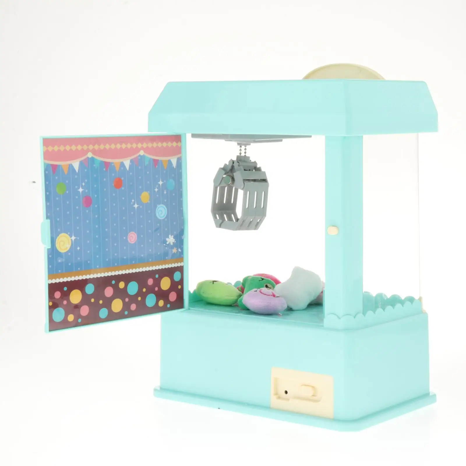 Rechargeable Manual Claw Machine Toy with Lights & Sounds Girl Grab Doll Clip Vending Grabber Machine for Children Kids