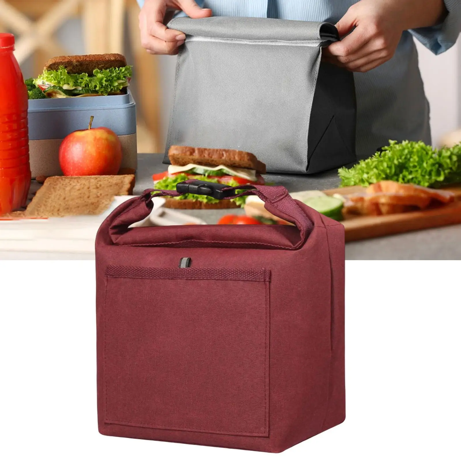 Insulated Lunch Bag Adults Cooler Tote Bags Insulated Grocery for Office
