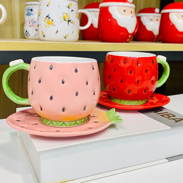 1pcs Coffee Ceramic Cup Hand-painted Handmade Travel Coffee Mug Tiger  Strawberry Cute Small Mug Breakfast Cup Teacup Tazas Decor - Mugs -  AliExpress