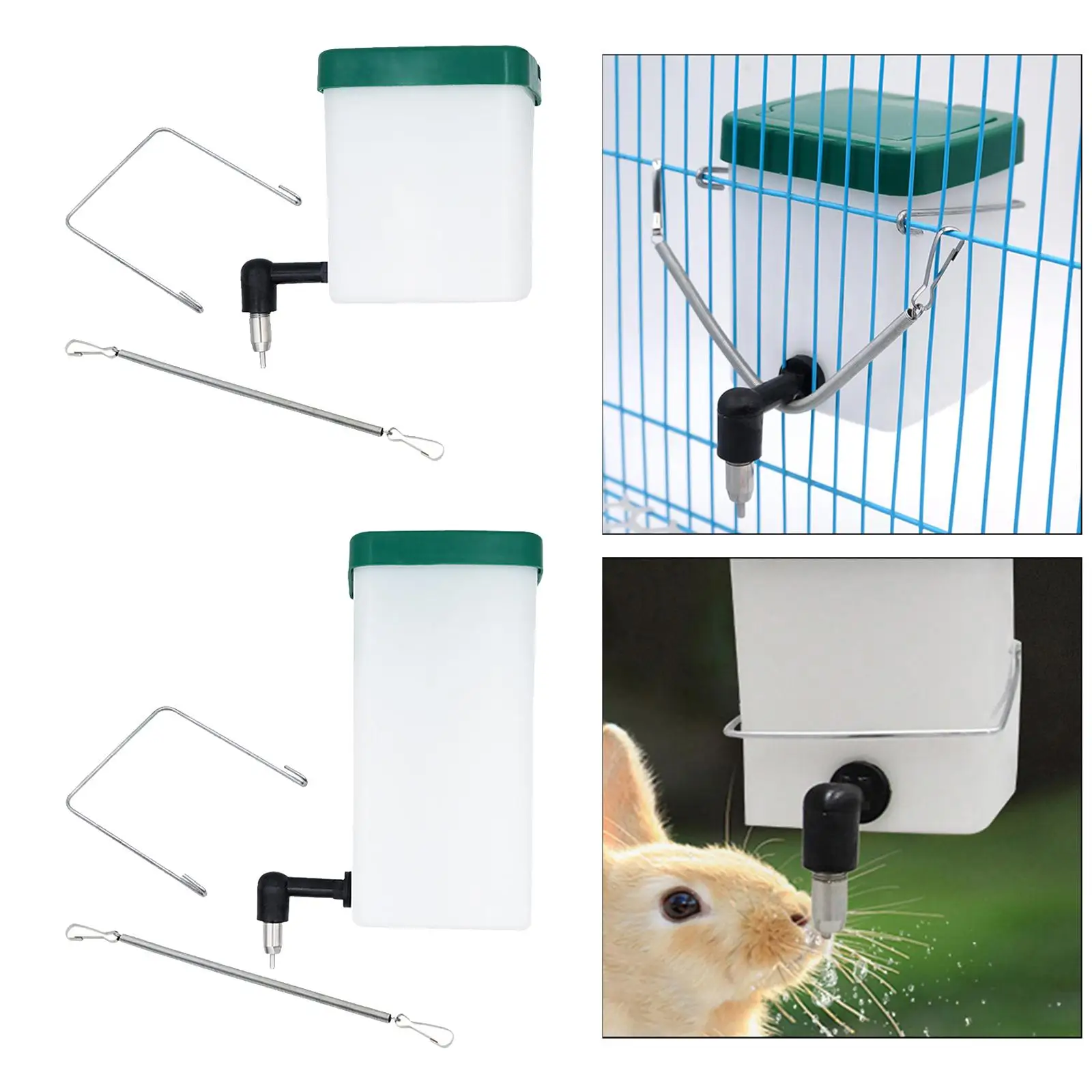 Detachable Automatic Drinker Water Dispenser Dispenser Cage Drinking Leak-Proof for Small Animals Leak-Proof for Rabbits, Ha