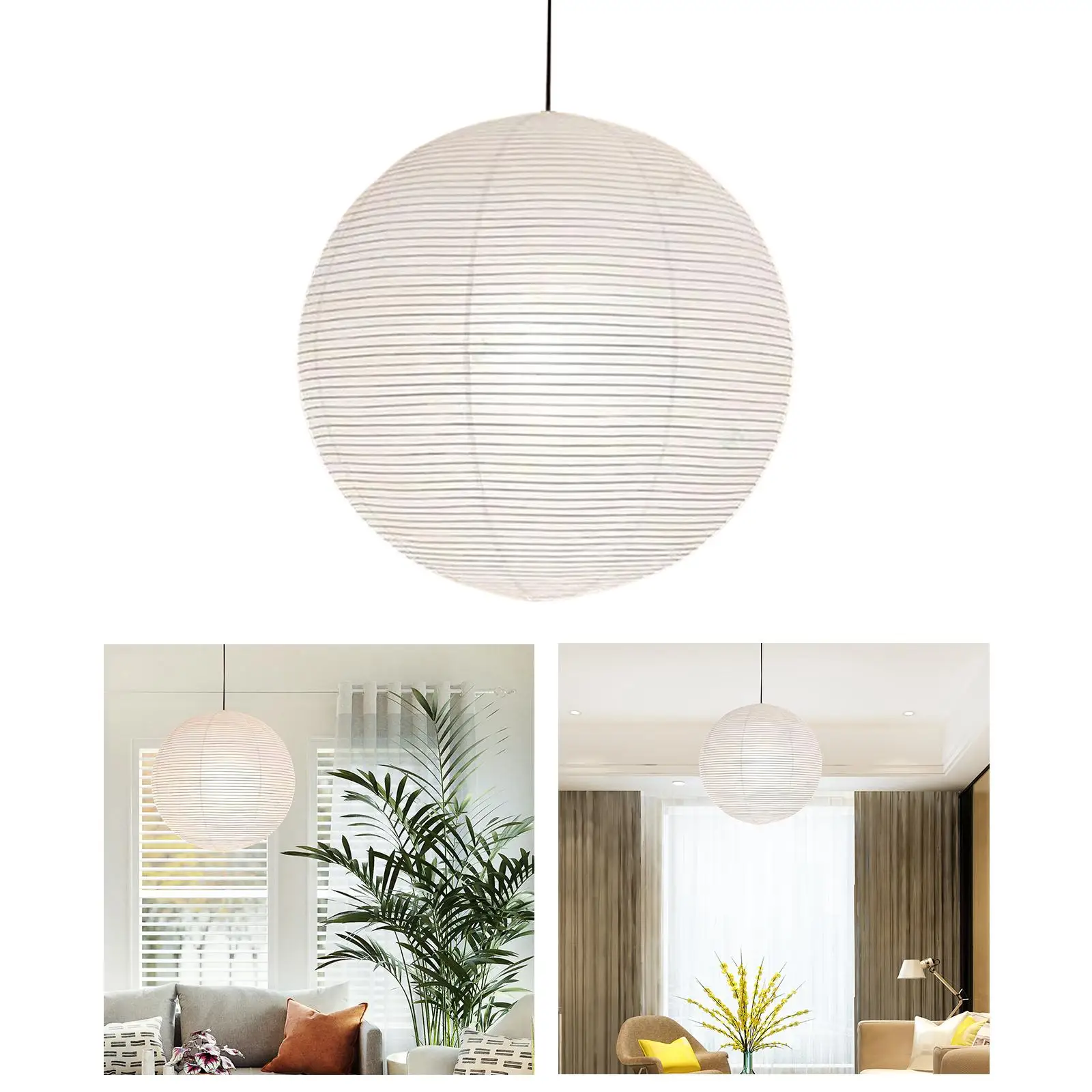 White Round Paper Lampshade Replace Parts Ceiling Light Cover Paper Lantern for Parties Restaurant Living Room Hotel Decorative
