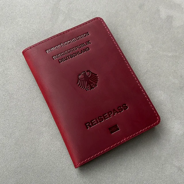 Customized Leather Passport Cover India Crazy Horse Passport