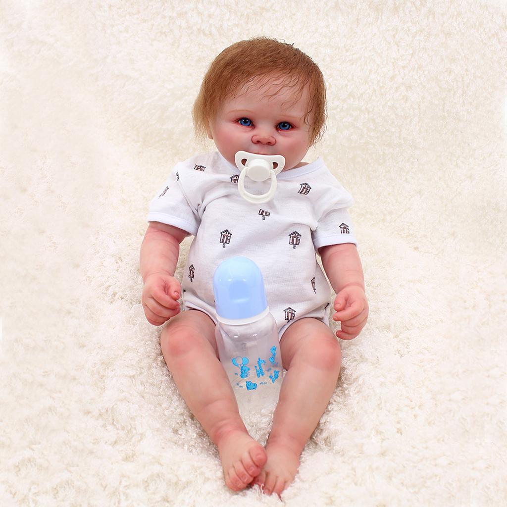 Birthday Christmas New Year Gift – Very Vivid 20inch Reborn Doll Full Vinyl Newborn Baby Boy Doll Kids Bath Play Toy