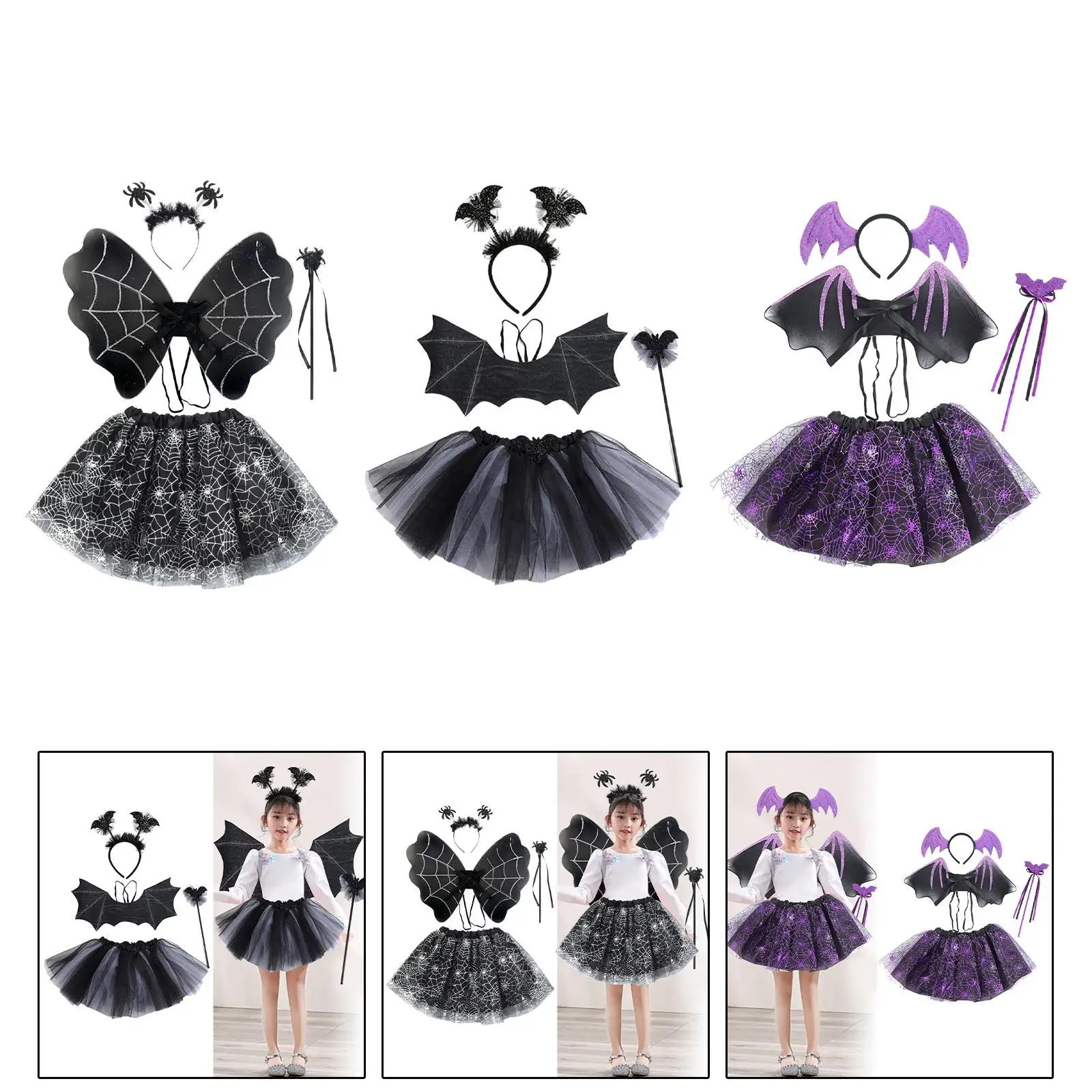 Halloween Costume Set Suit with Staff Festival Stage Performance Theme Party