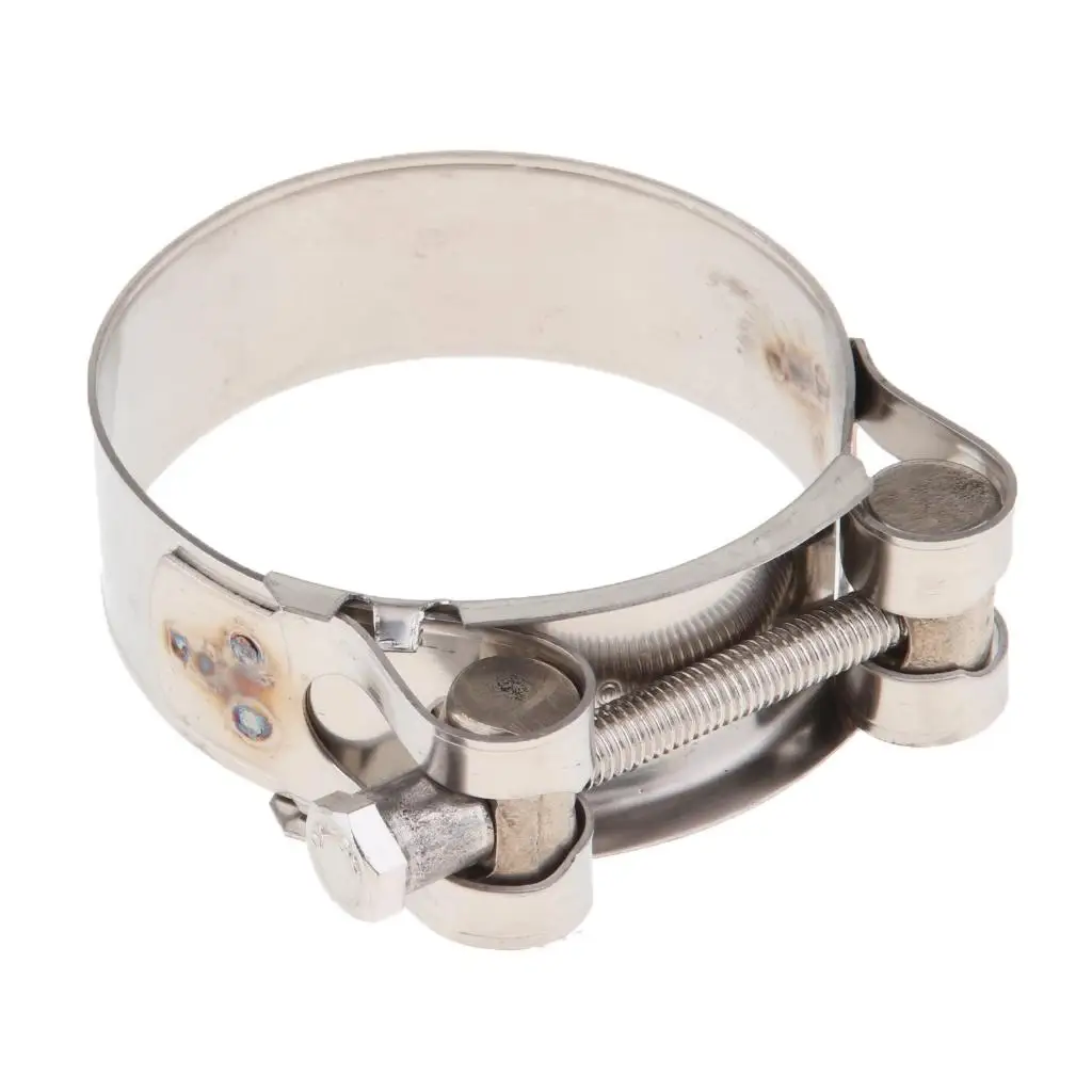 Stainless Steel Hose Clamp Exhaust Muffler Pipe Turbo Clip for Motorcycle Motorbike