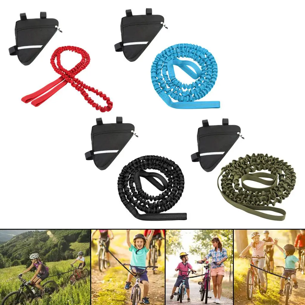 Tow Rope,  Ropes with Buckles, Stretches Up to 14.76ft, Stretchy  Rope Pull for Kids Bike, Rope