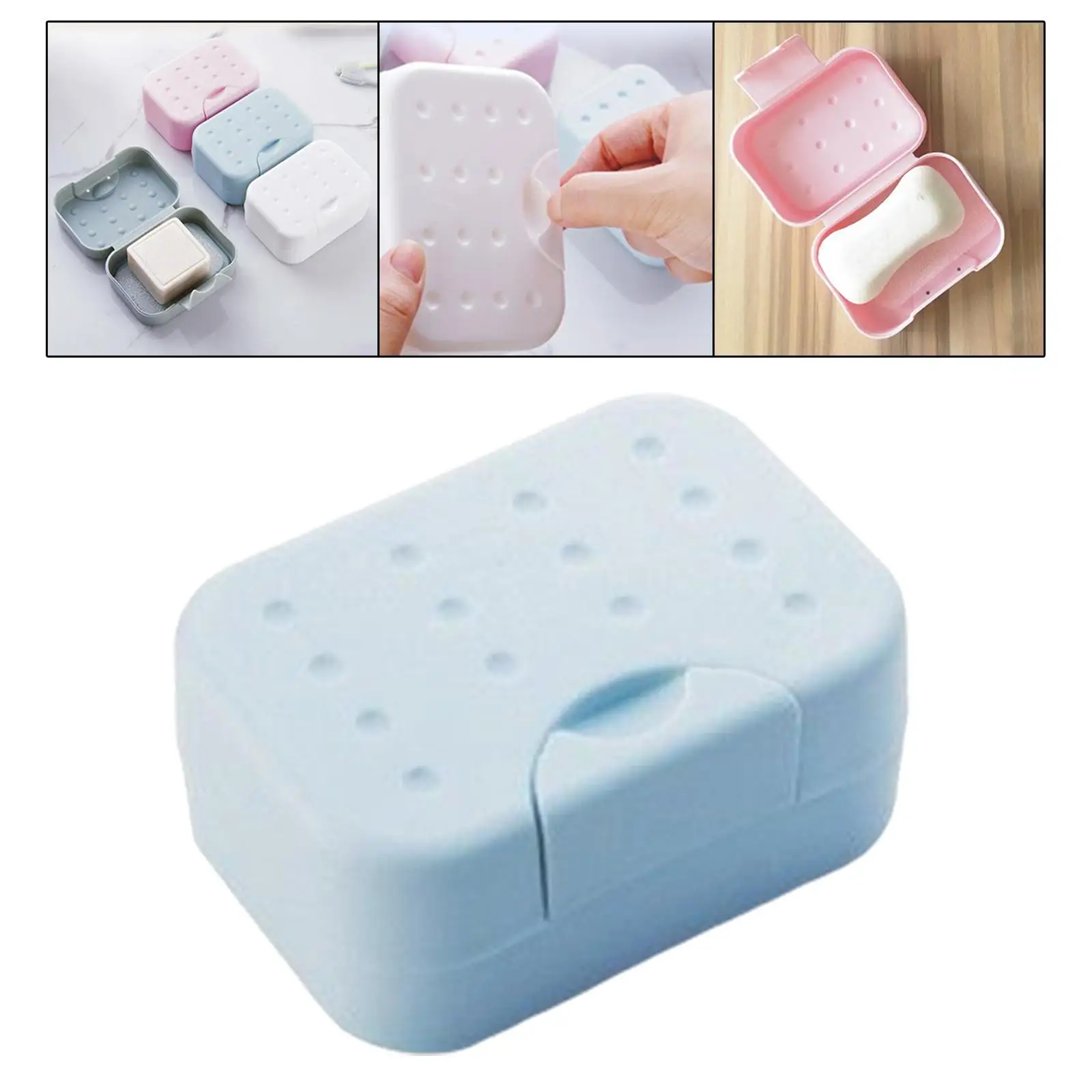 Portable Travel Soap Box Dish Case Container Soap Bar Holder for Gym School Strong Sealing with Lid Leakproof