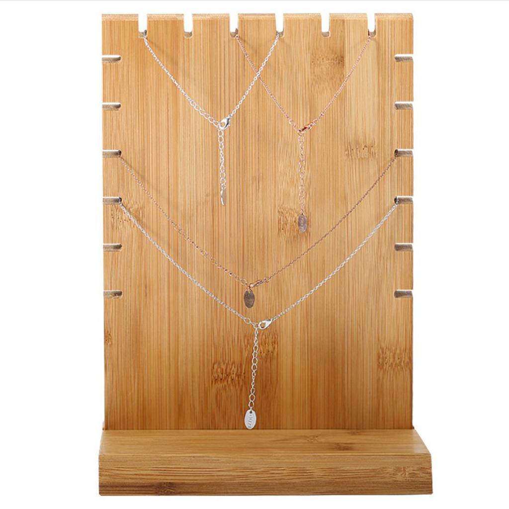 Wooden Jewelry Box Display Stand Rack for Necklace Earring Pendant Chain Holder Display Board Storage Box Jewelry Display Shelf