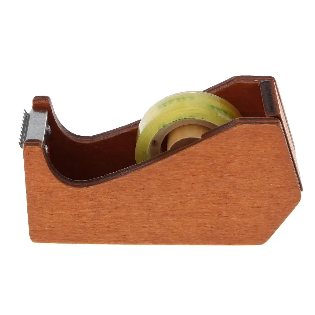 Wooden Design Washi Tape Dispenser -Office Adhesive Tape  ?Dentate Tape Cutter for  Handcrafts