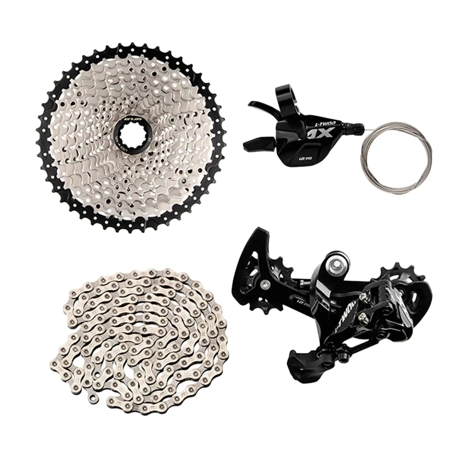 Aluminum 12Speed Cassette Flywheels Sprockets 11T-46T Rear Derailleur Transmission Right  Lever er Steel Bike Chain Cycling