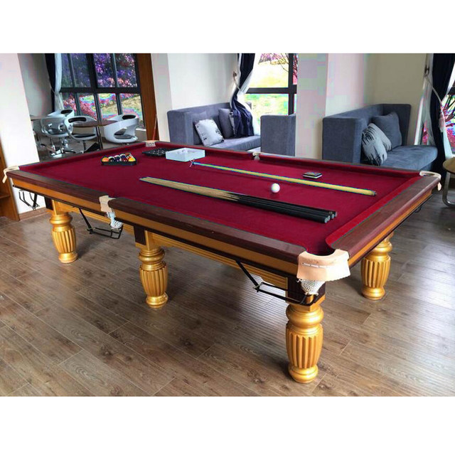 Tapis De Billard Professionnel En Feutre Mélange Laine - Bleu, 2.1 M - Prédécoupé, 6 Bandes De Coussin Incluses - Pour Table De Billard Intérieure - 7