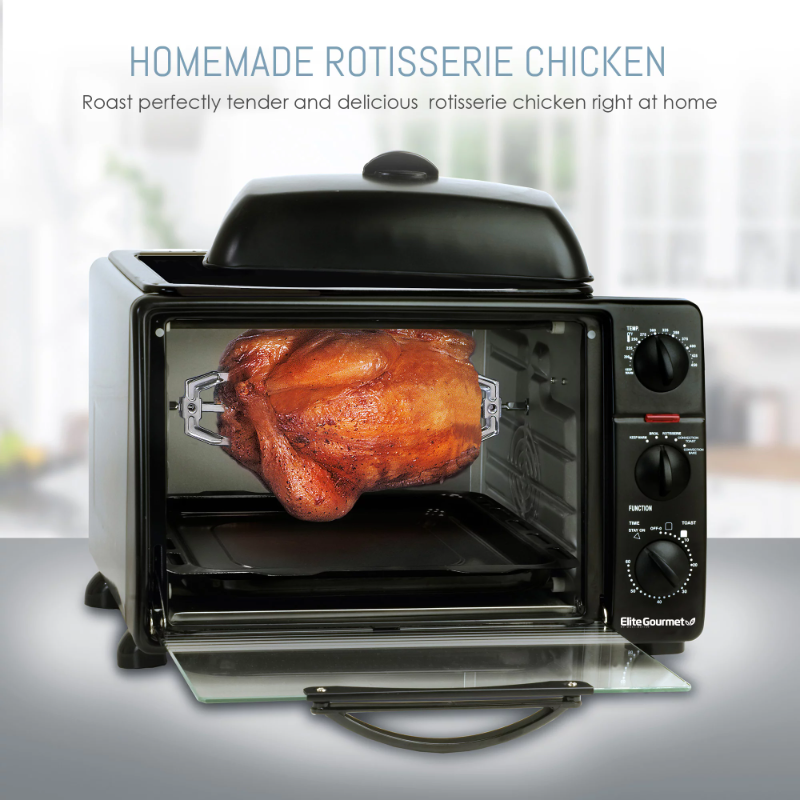 Title 1, 6 Slice Toaster Oven Broiler with Rotisserie Gr...