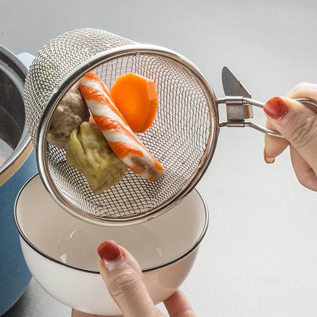 Kichvoe Cesto Di Pasta Per Gnocchi Schiumarola Per Zuppa Setaccio Ragno a  Colino Per Alimenti a Rete Filtro in Rete Cestello in Rete Colino Da Cucina