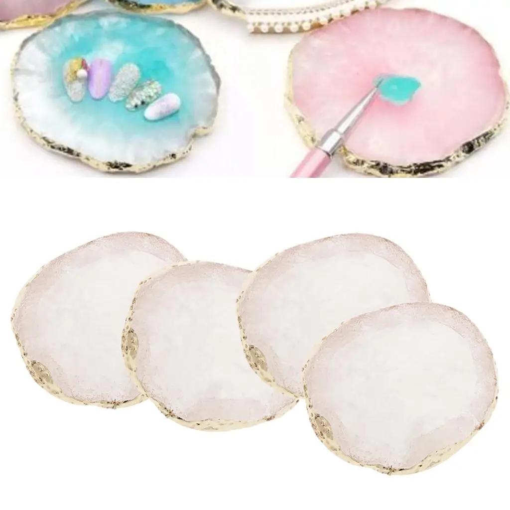 4x  / Pendant /Round Hanging Ornaments /Embellishments/ Drink Coaster /Cup Mat /Jewelry Display Pad  Agate