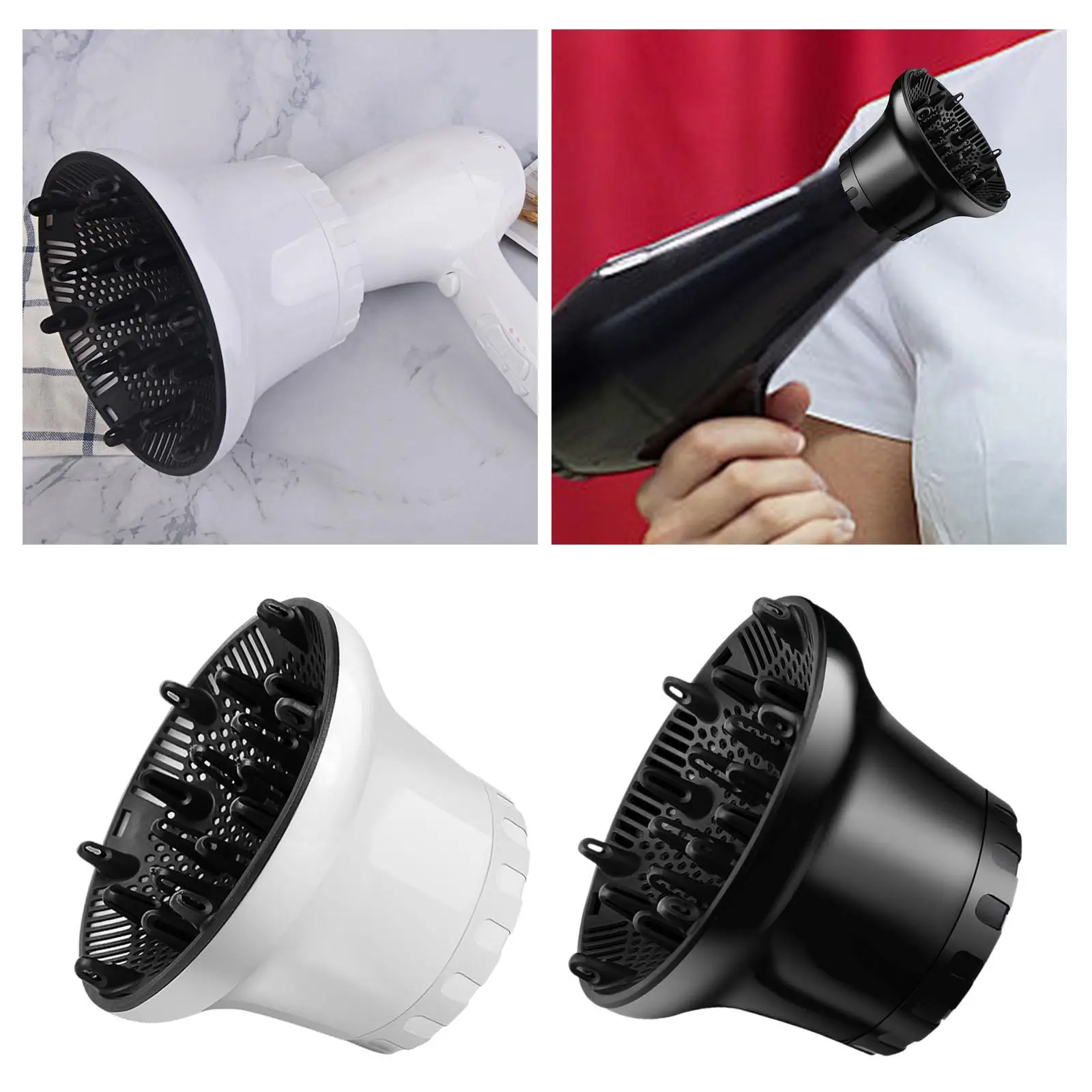 Hair Dryer Diffuser Professional Portable Honeycomb for 1.65inch-3.15inch Universal Rotating Buckle for Wavy Curly Long Hair