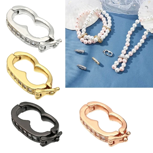 XXFD Necklace Shortener Clasp Mini Pearl Enhancer Push Clasp Extender Necklace  Chain Connector for Jewelry Crafts Making - AliExpress