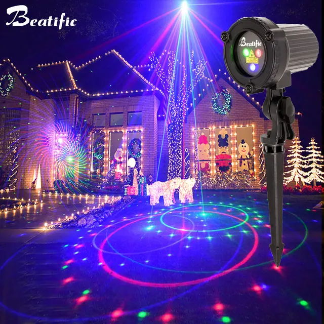 Projecteur de lumière laser extérieur pour Noël et Nouvel An