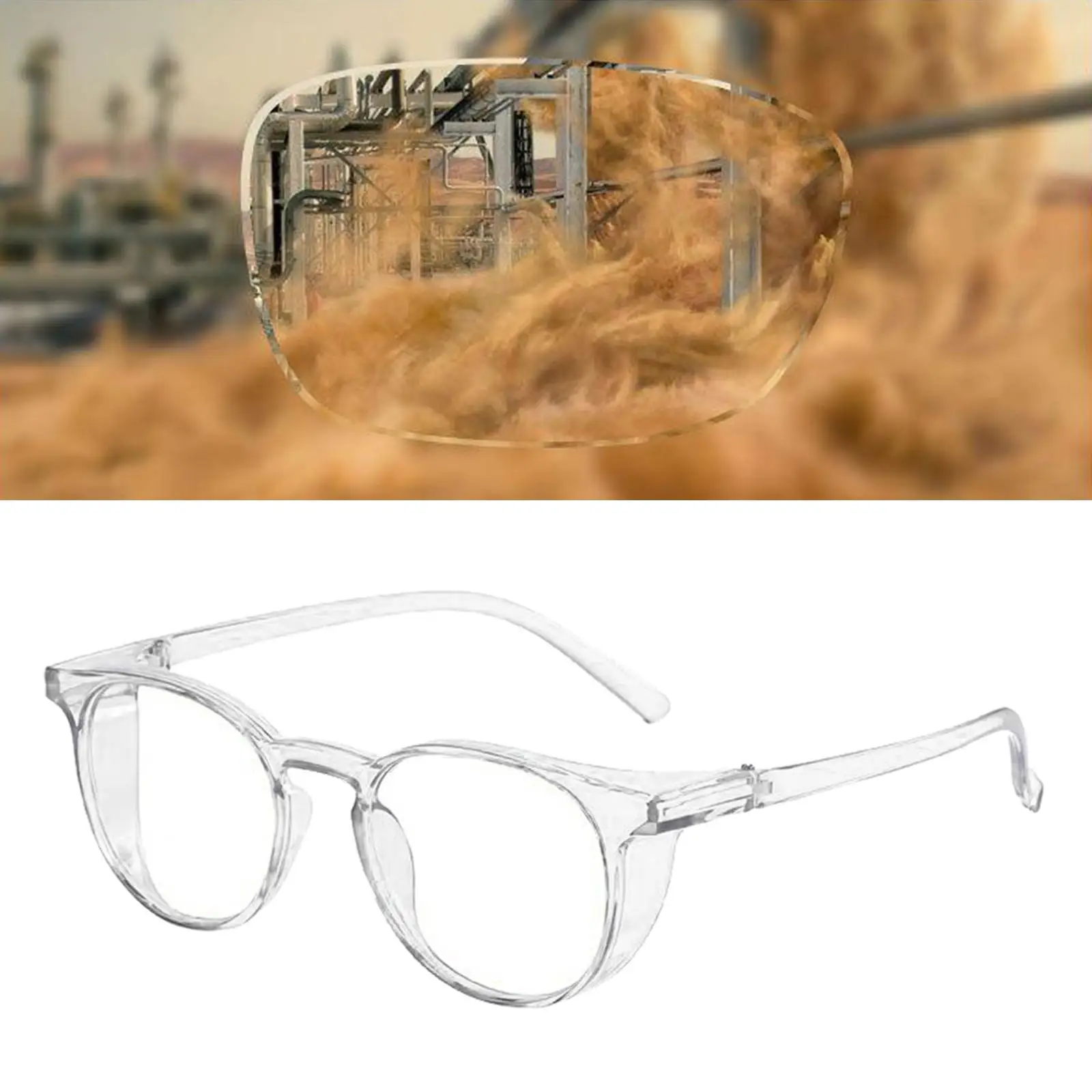 Transparent anti-fog   lens Safety glasses with workplace