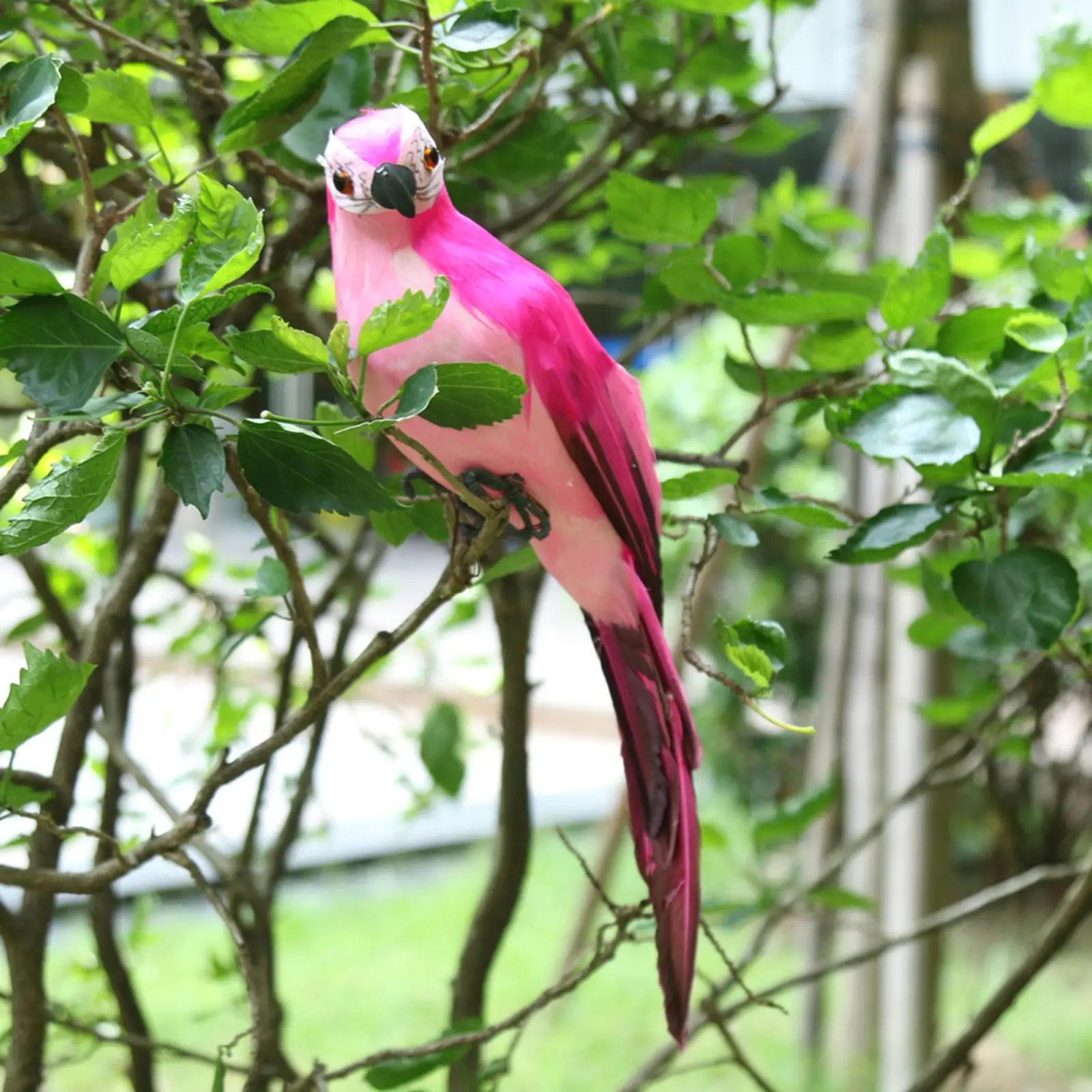 Statue Ornament Animal Model Simulated Parrot for Porch Garden Pathway